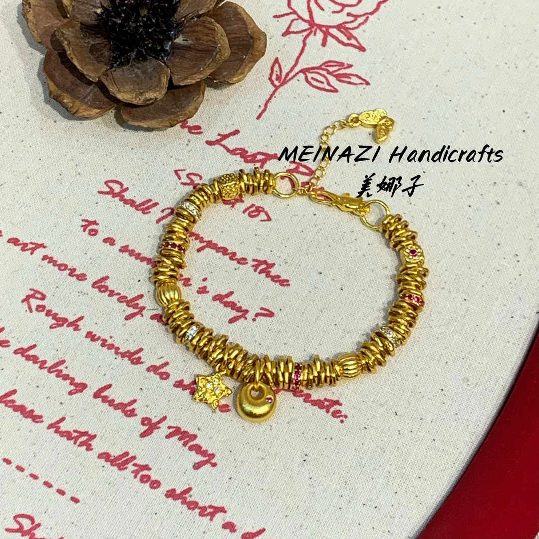 MEINA/重工蝴蝶尾链钱袋星星盘缠手链