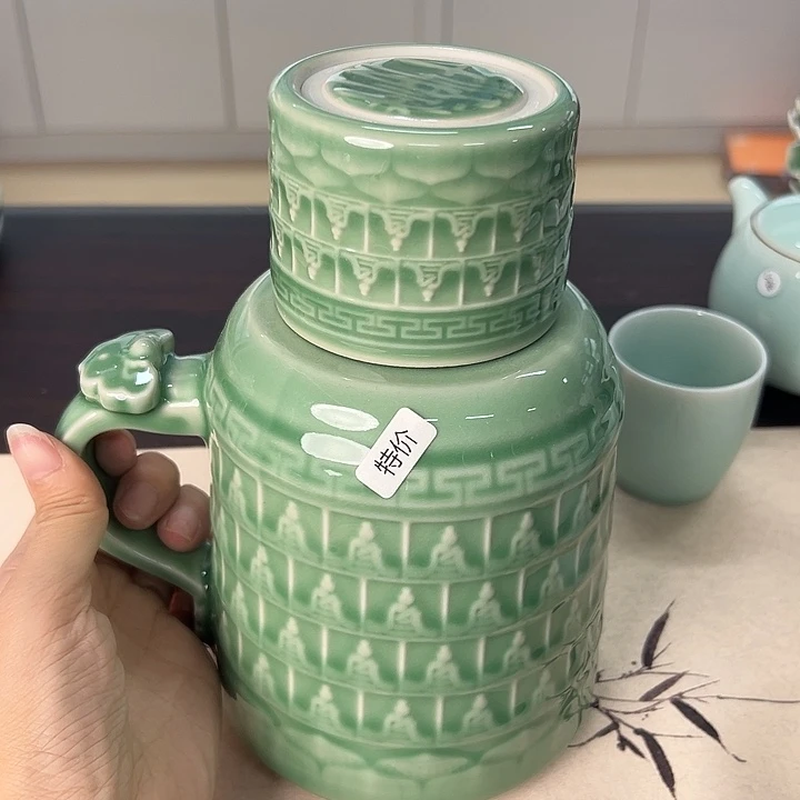 龙泉云间青瓷小米茶器