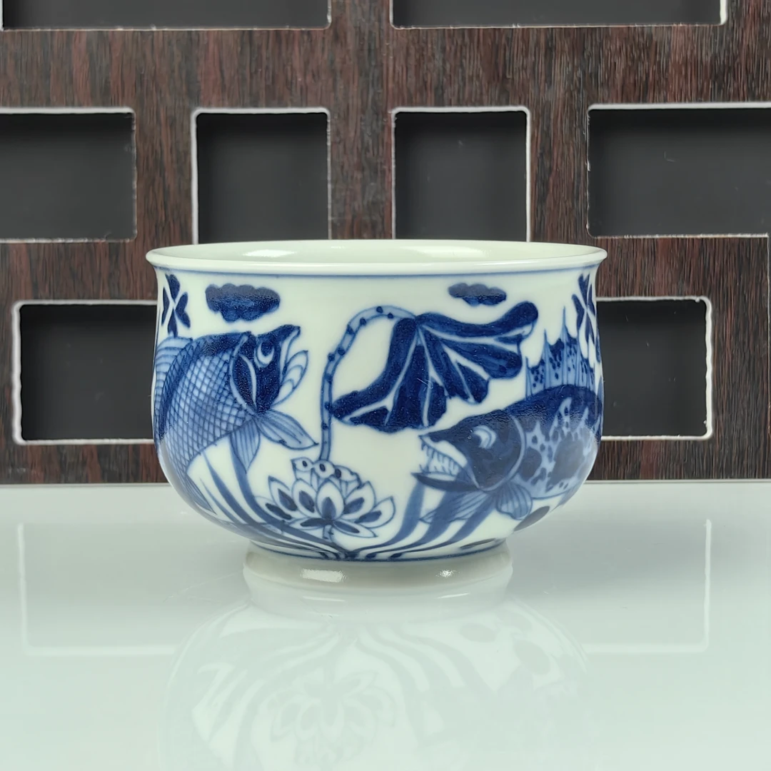 觅纤柴窑 鱼藻主人杯-80毫升  MQ0014