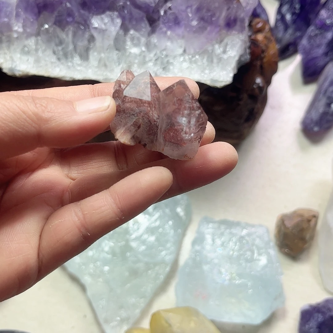 水晶天然水晶原石未镶嵌蘑*