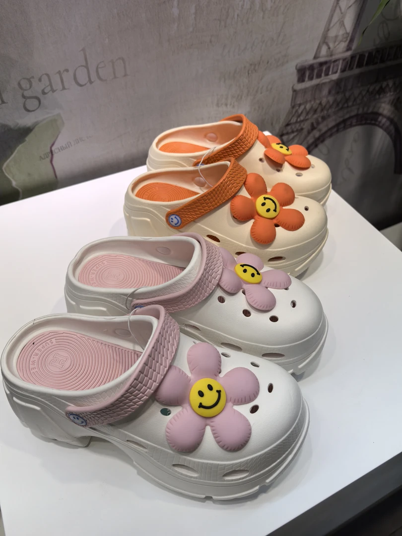 2025【泡芙7cm】夏季沙滩洞洞拖鞋舒适外穿凉拖鞋凉鞋女