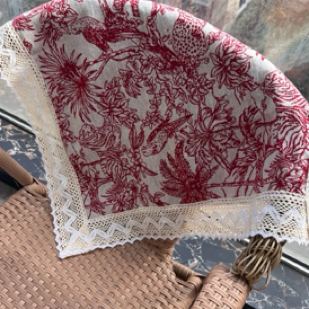 【60*60红色椰子树】红色桌布茶几餐桌盖布喜庆新年圆形桌面装饰