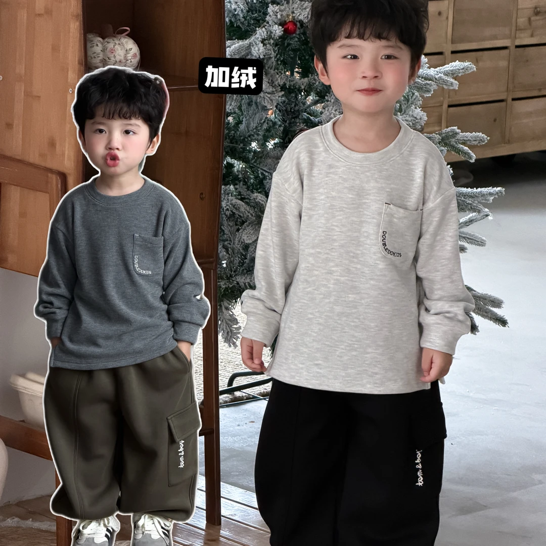 11/26【小口袋2.0】中小童秋冬男女加绒卫衣t恤保暖
