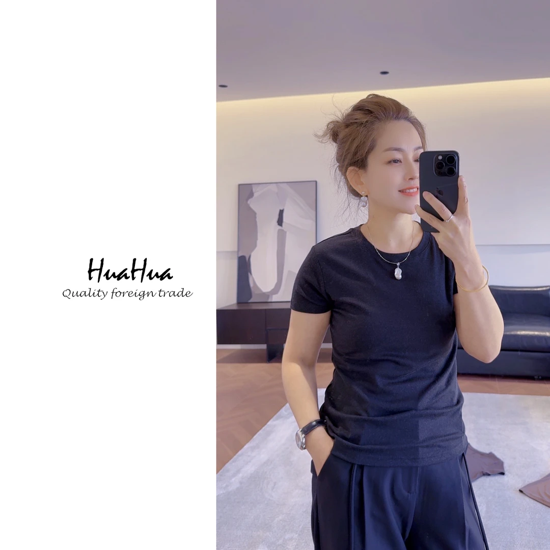 DY 【会呼吸的亚麻T】雅典娜天丝亚麻短袖T直身型空气感 MBH001