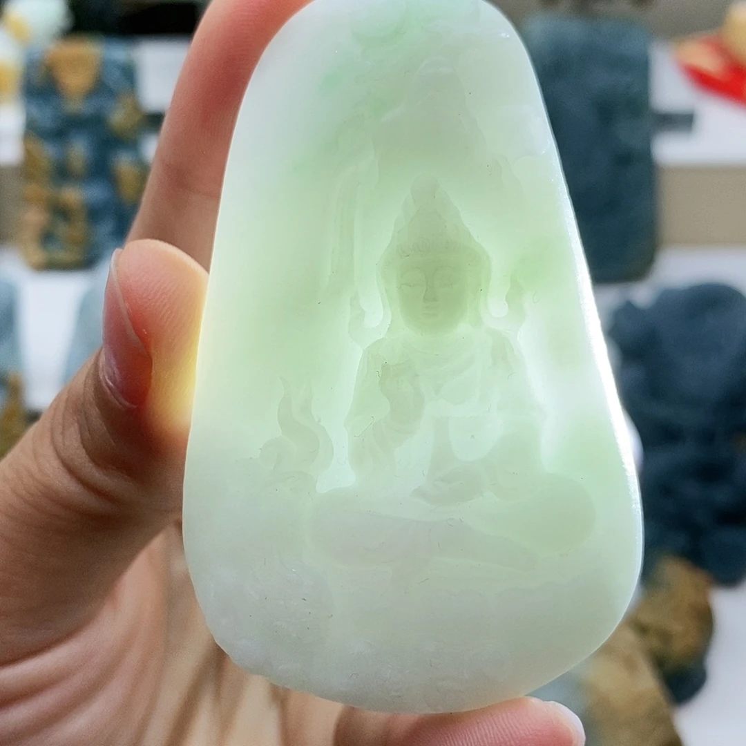 未镶嵌定制翡翠文殊