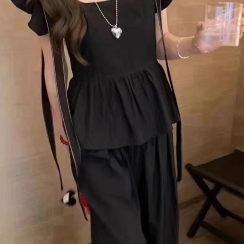 A8853小飞袖时尚两件套套装