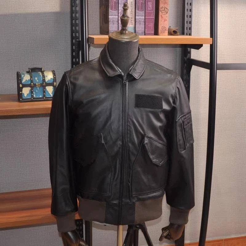 国产牛PK法国羊！双11头层牛皮45P皮衣男支持国货从我做起！