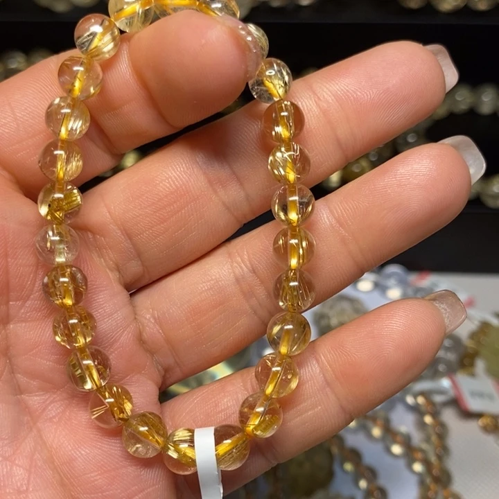 水晶手链未镶嵌用****4天然钛晶手链