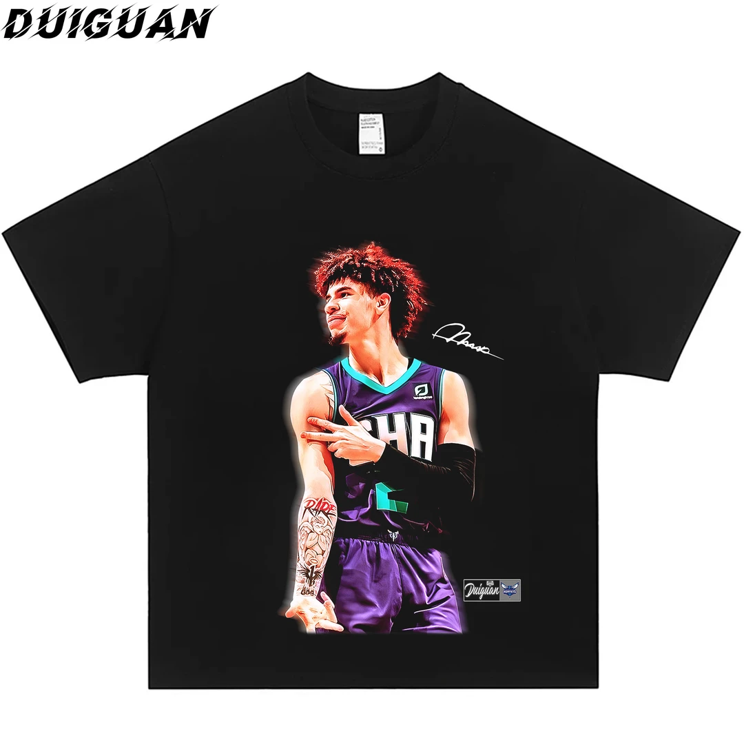 【所有款】系列美式潮牌球星重磅纯棉260g直喷印花篮球圆领短袖