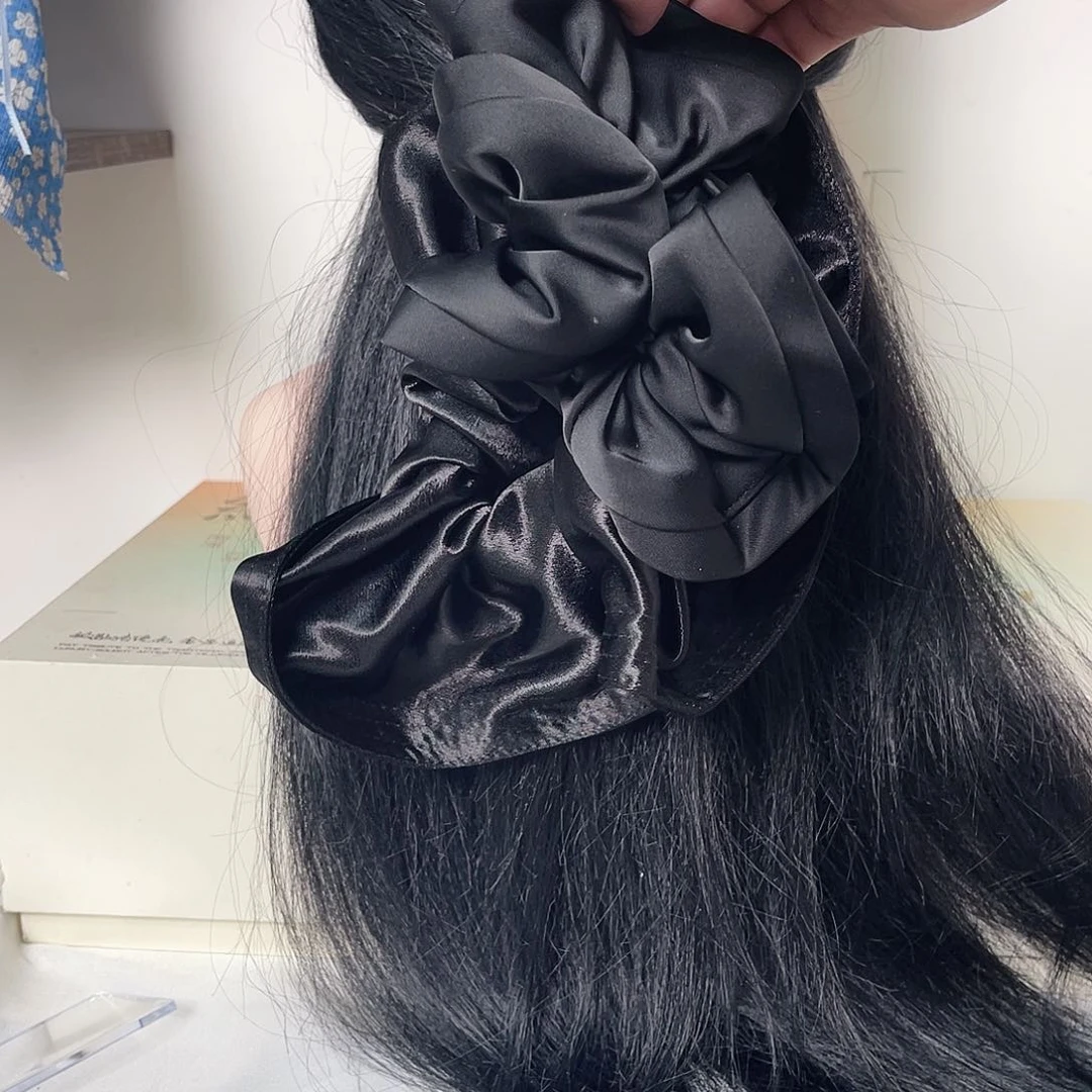 皮质非金属蝴蝶结发夹