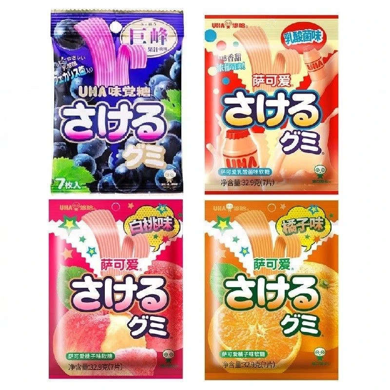 UHA多口味手撕软糖萨可爱短款休闲零食