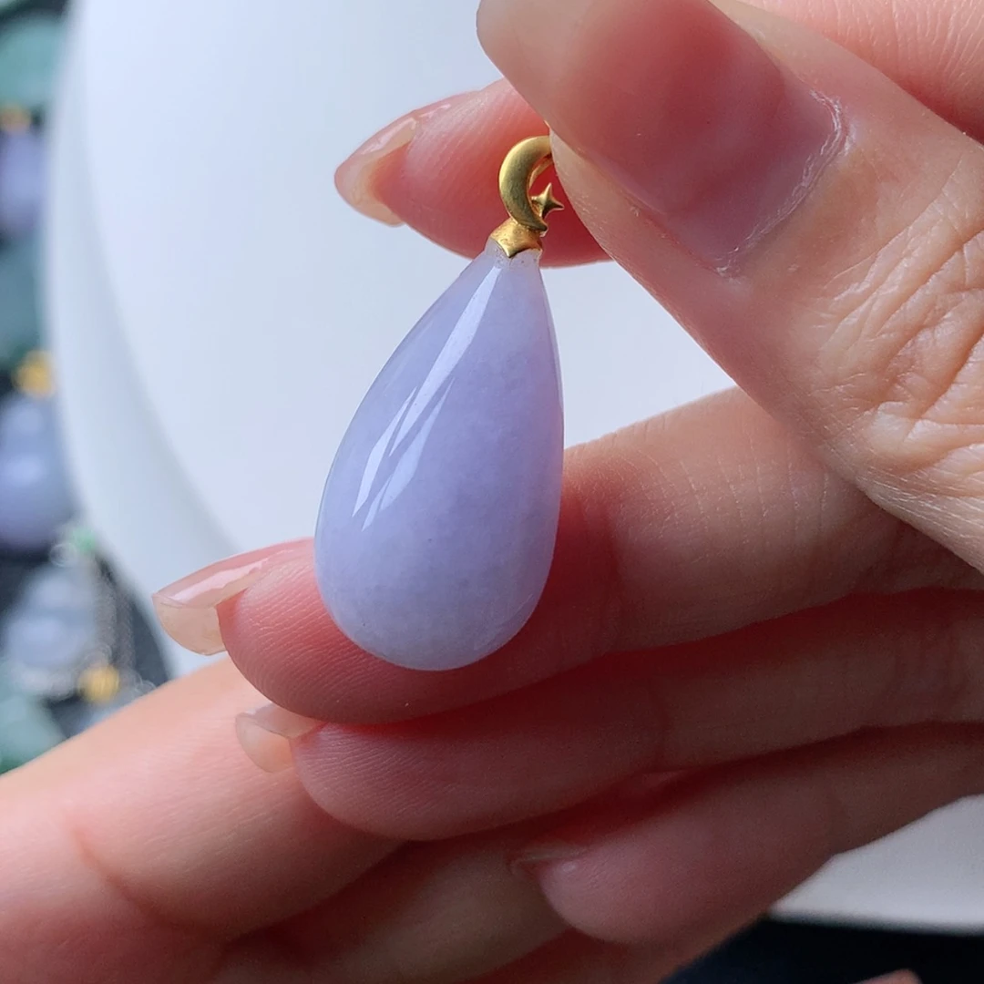 【闪购商品】翡翠18K金镶嵌吊坠(赠链)