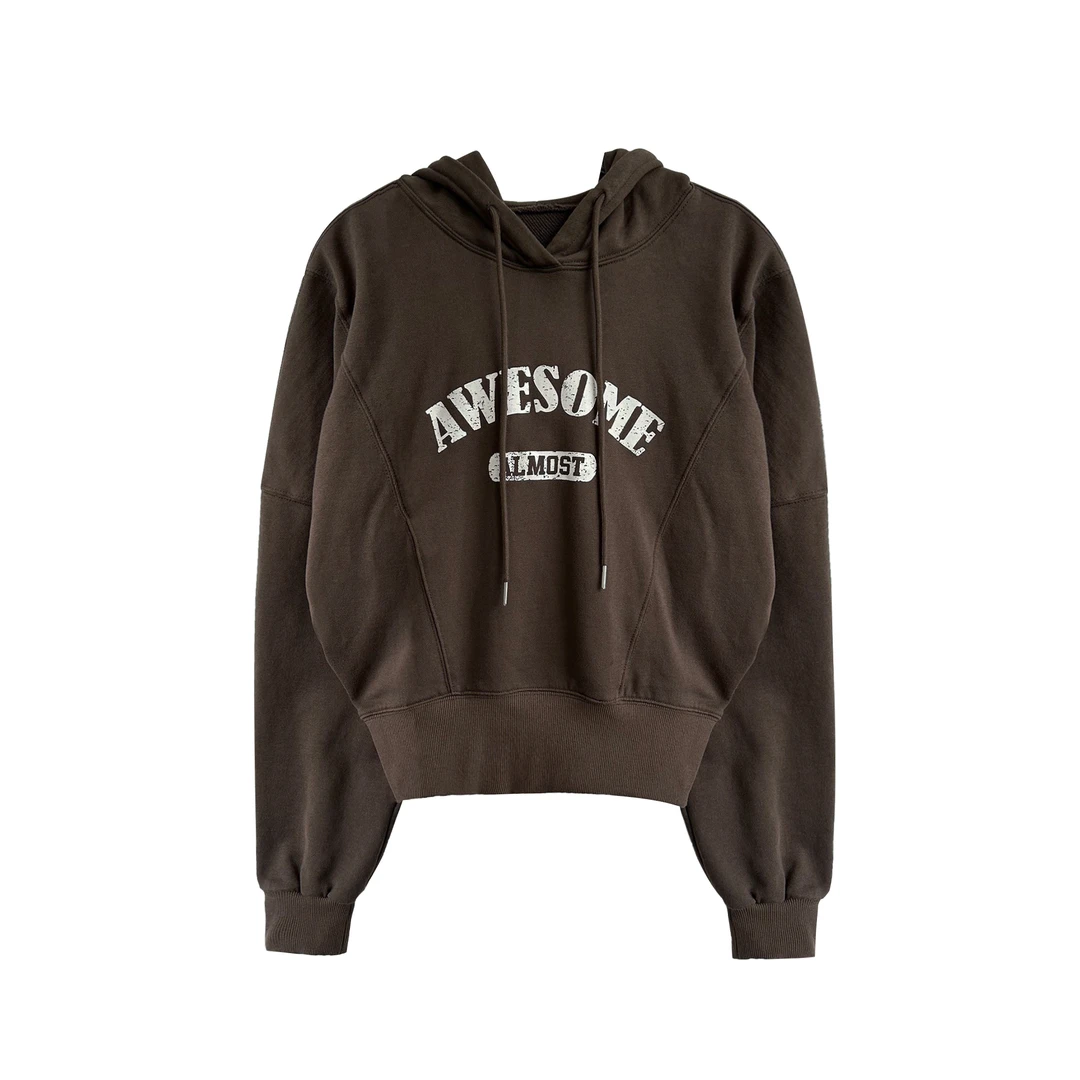 CHEN23春秋款2025新款韩版时尚简约复古设计感连帽卫衣2409165