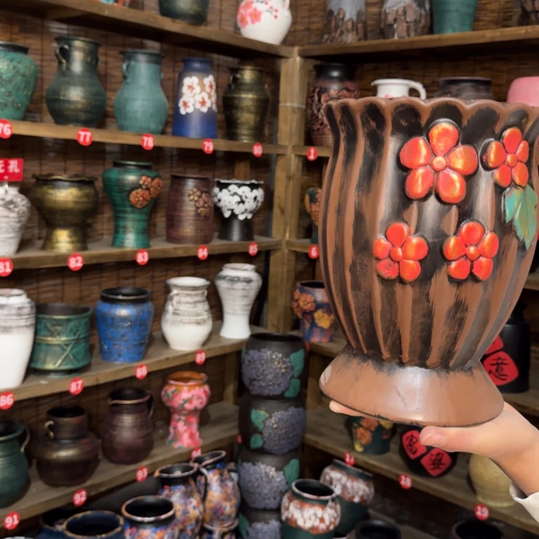 带孔高端浮雕花盆炸炸炸