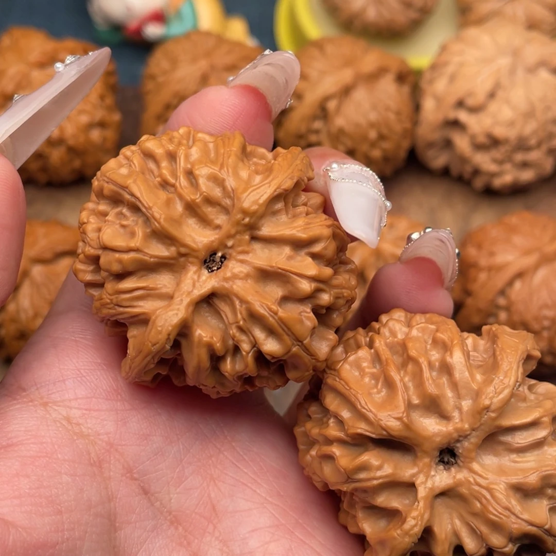 锦***鲤文玩核桃把件全品苹果园43.5