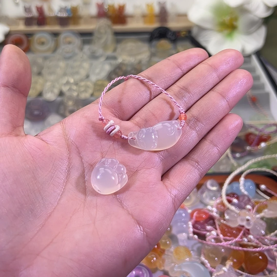 玛瑙/玉髓颈饰未镶嵌大*屁