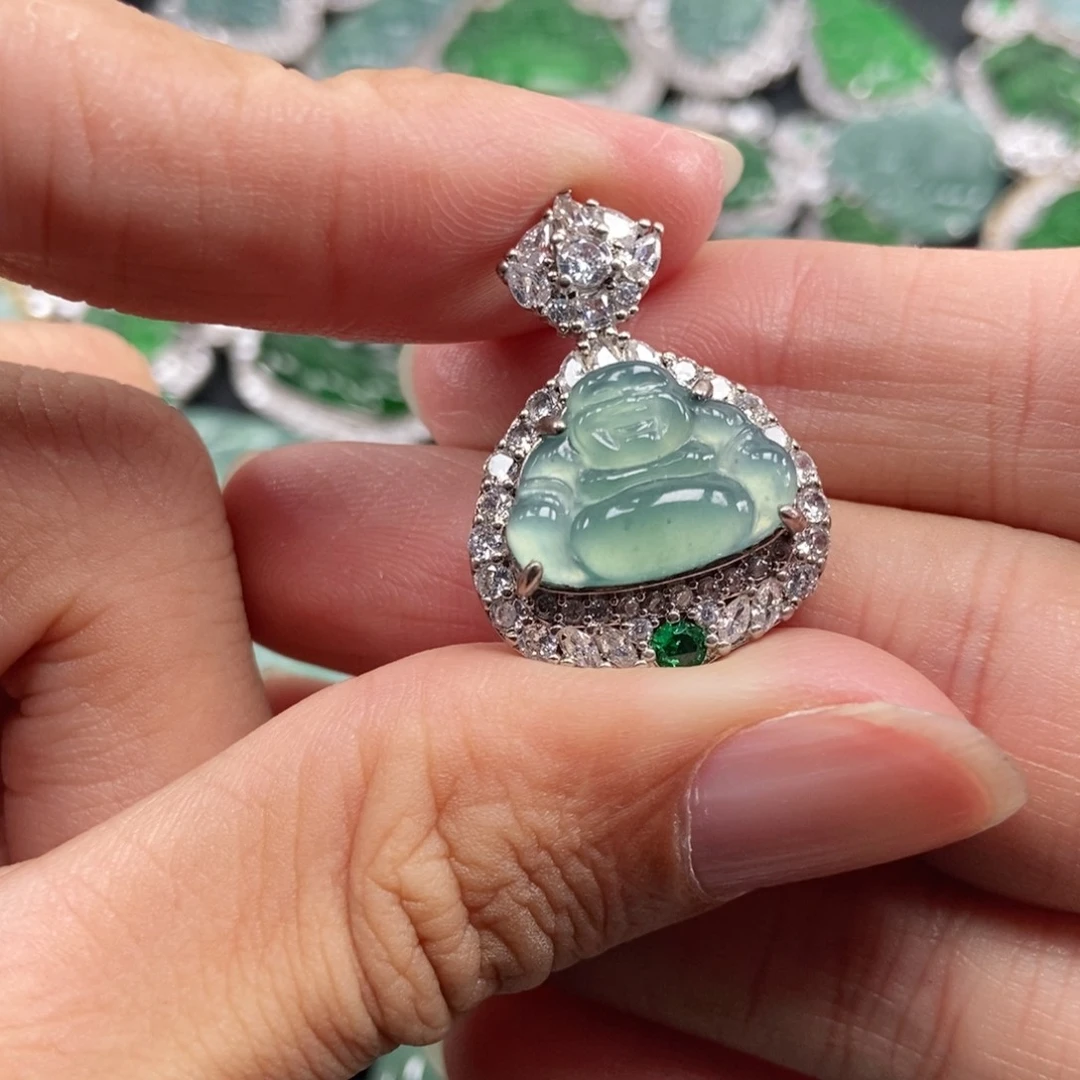 翡翠未镶嵌吊坠(不含链)