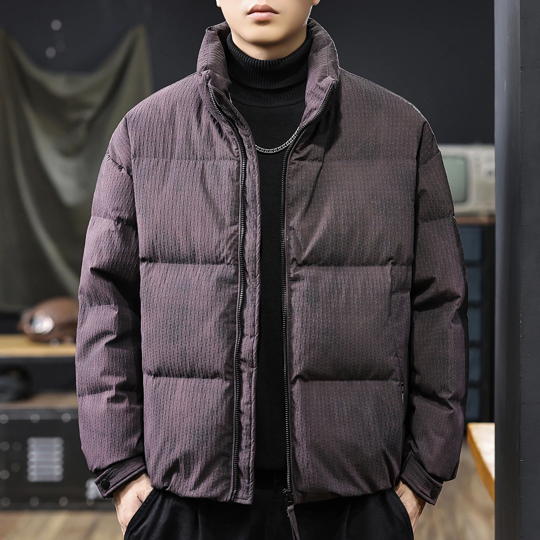 MR.MUDI/穆迪先生美式复古高充绒蓬松短款羽绒服男冬季肌理感外套