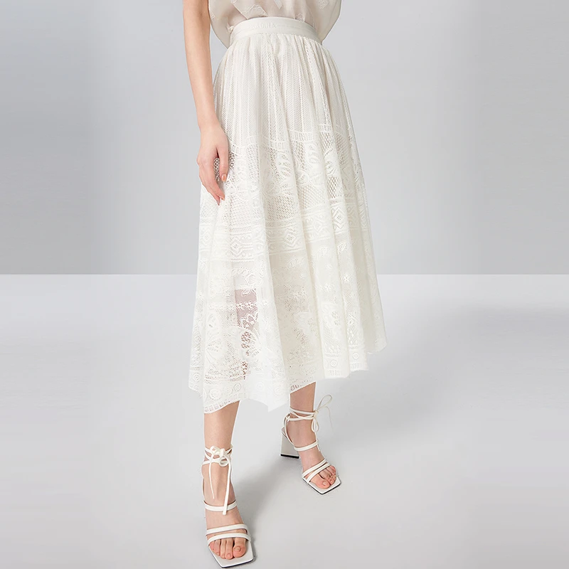 芭蒂娜蕾丝半身裙伞裙652S147