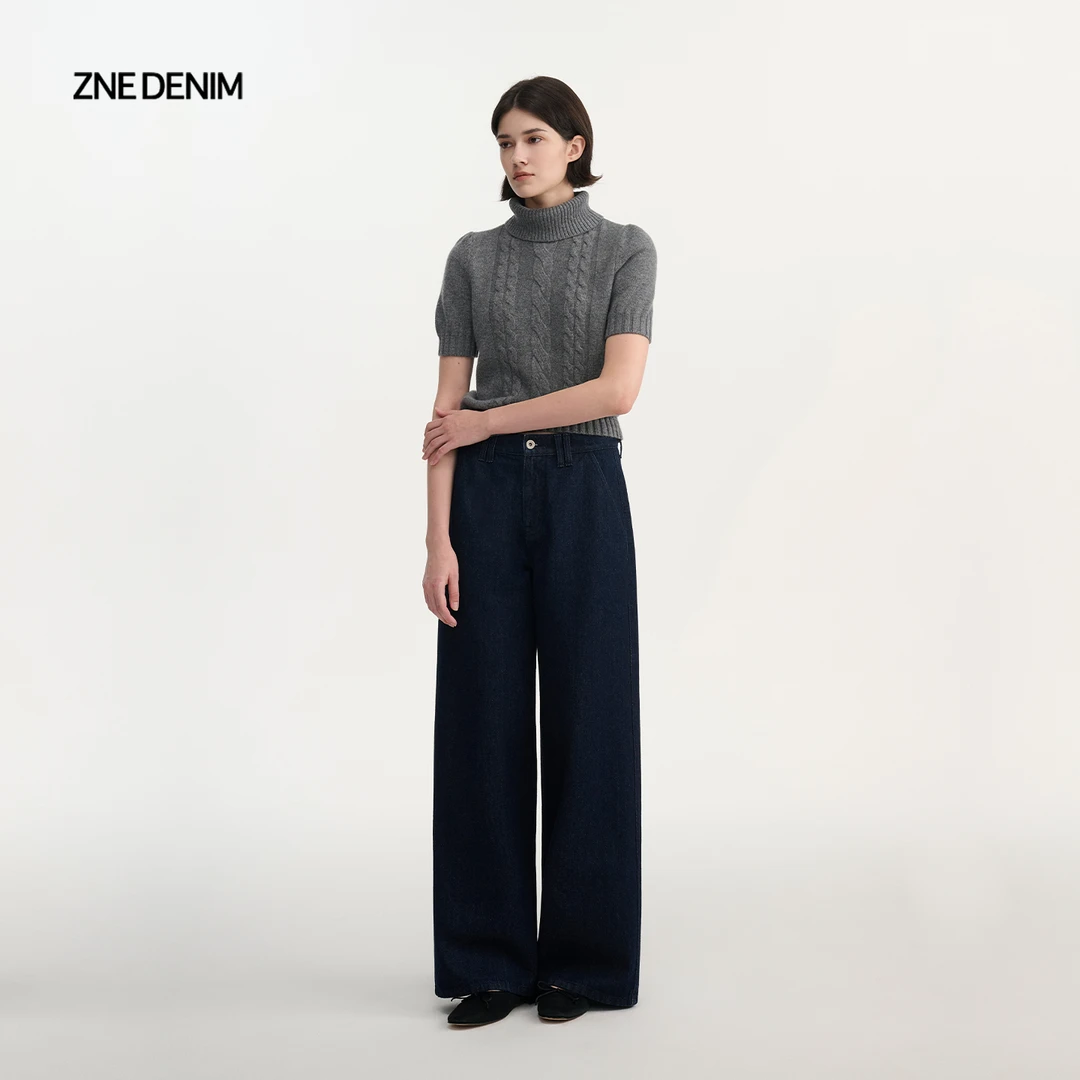 ZNEJeans无拘廓形保色双腰袢宽松牛仔裤TRP7708