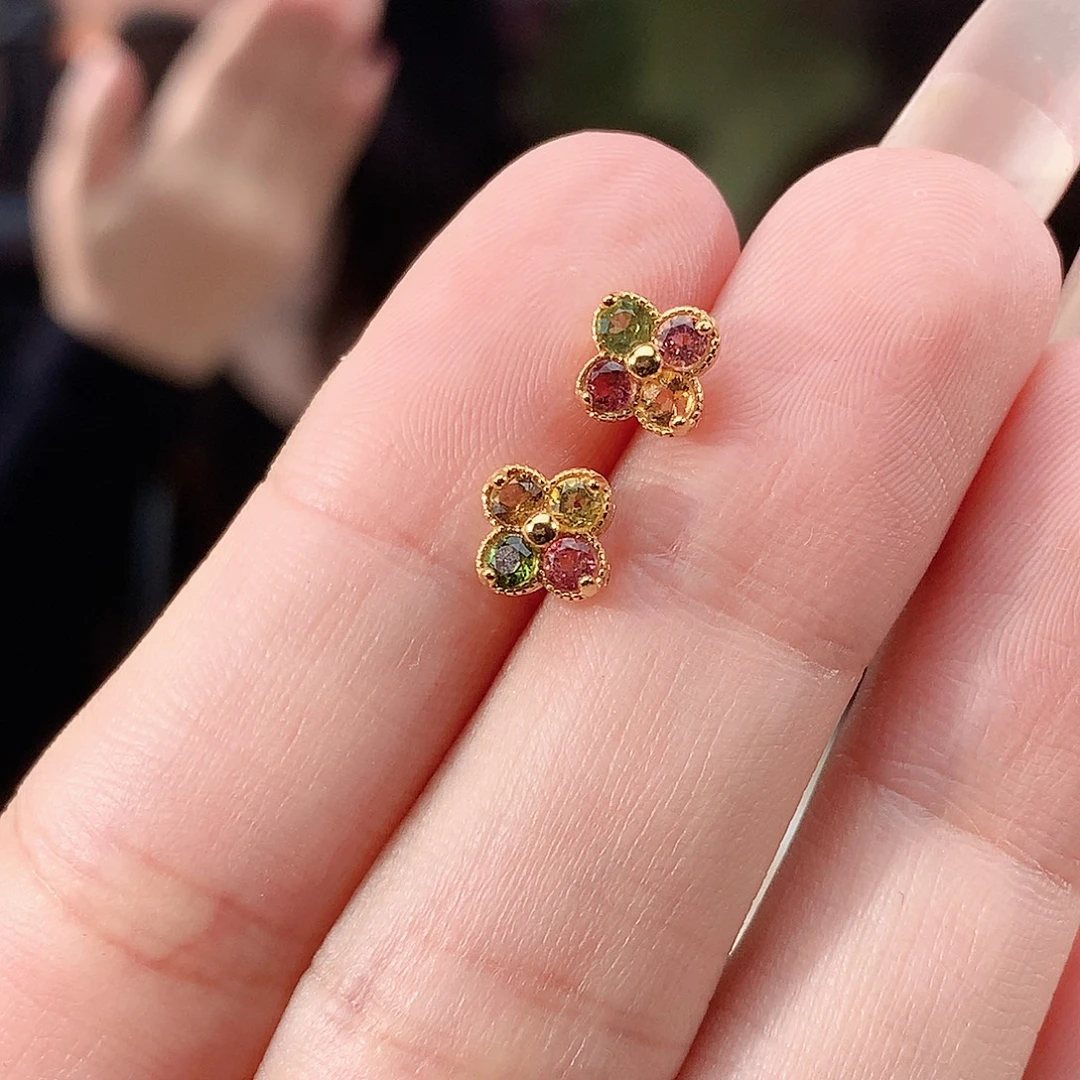 碧玺银S925镶嵌戒指