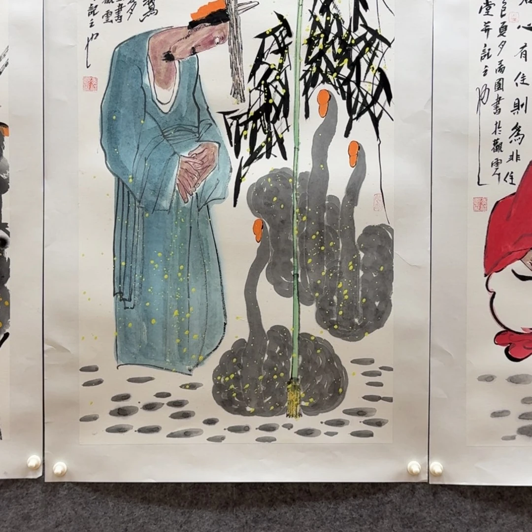 国画四尺三开作品010