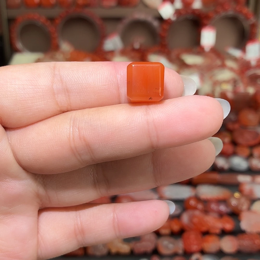 南红玛瑙未镶嵌颈饰11咪➕方糖