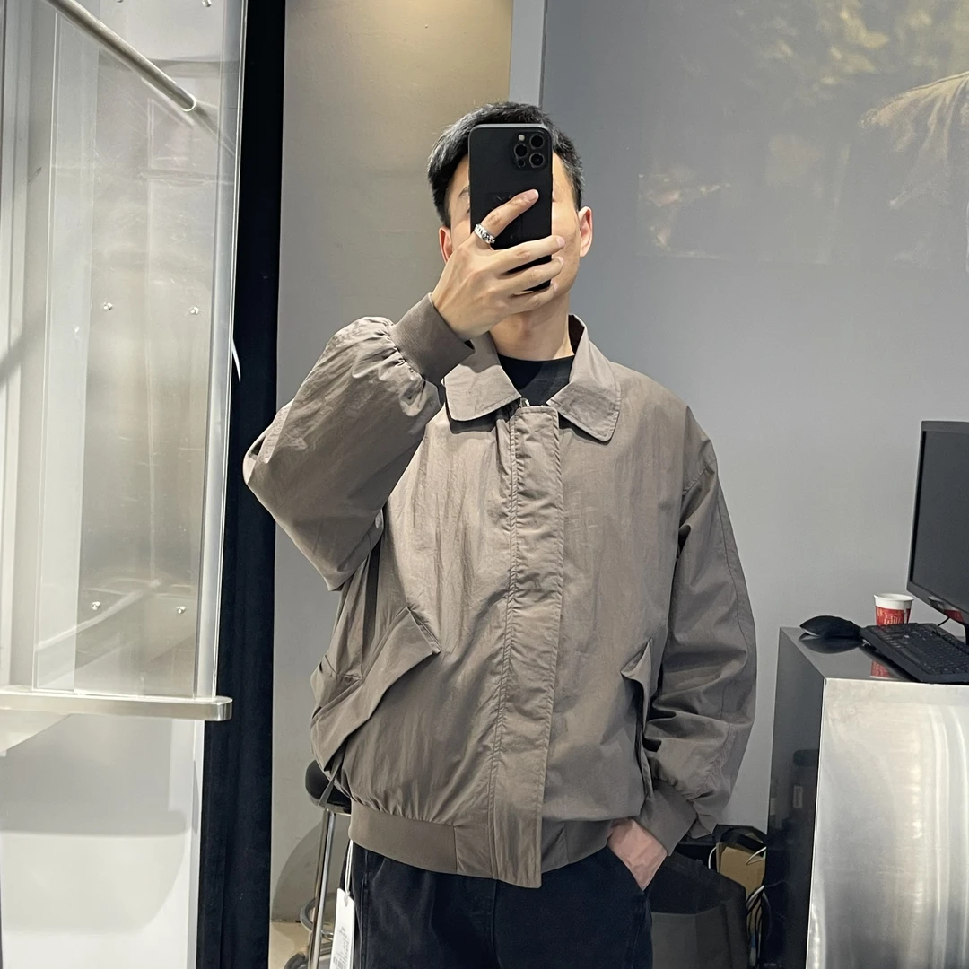 2025男士春季宽松日系潮流百搭翻领休闲夹克外套