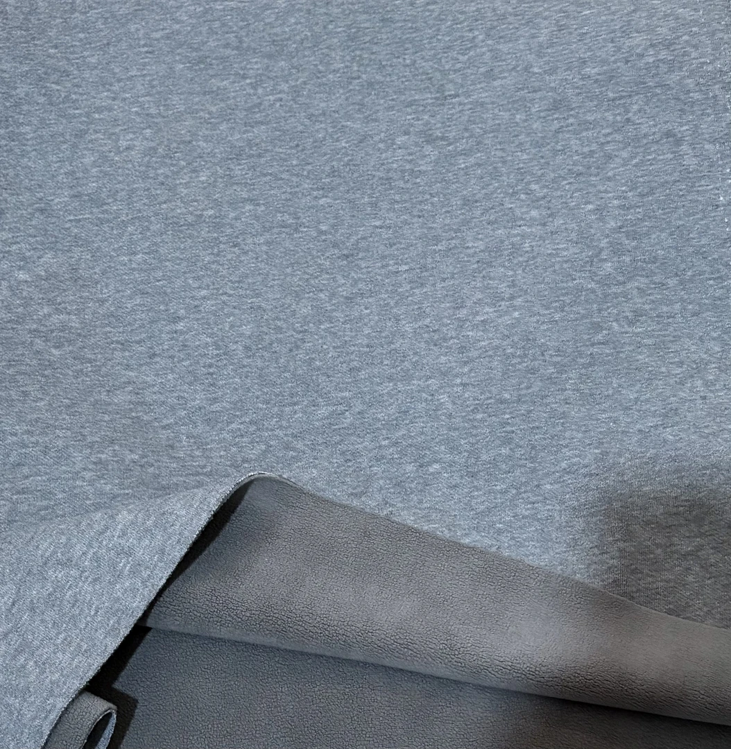 深麻灰棉面奥粒绒面料两米二
