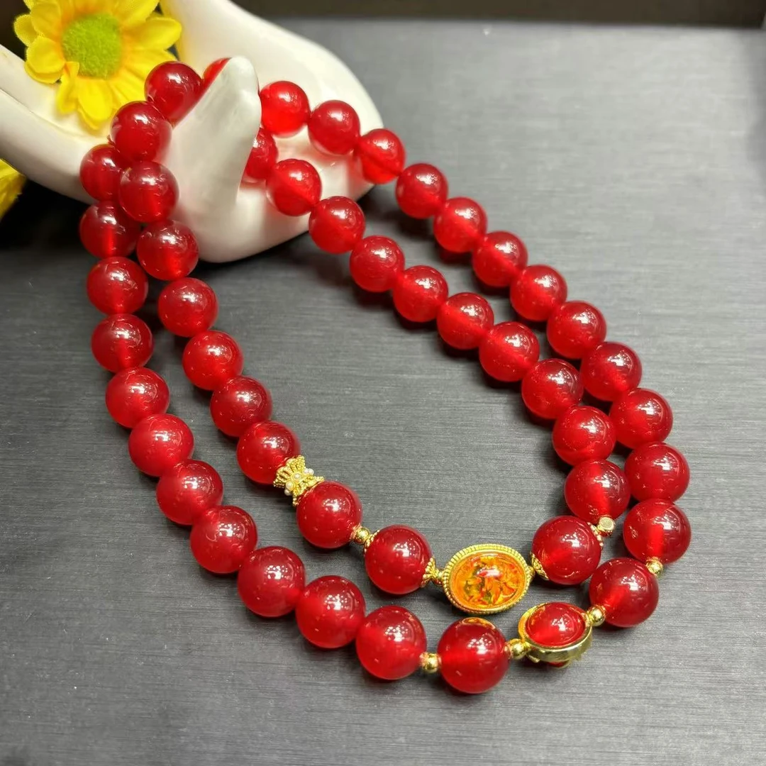 面面来财珠宝q-S7667卡10+/红咔玛瑙红项链