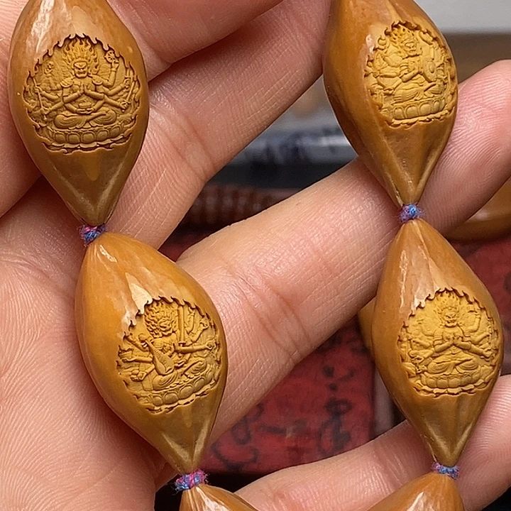 橄榄核吊坠橄榄核雕猴头手串手链