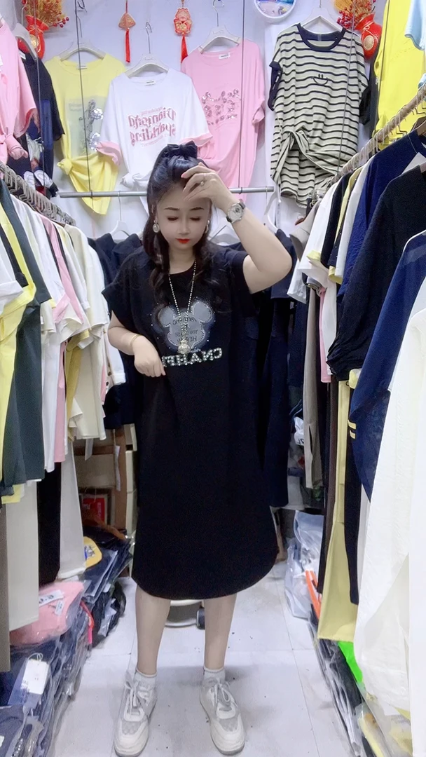 中长款T恤裙夏季时尚洋气连衣裙子