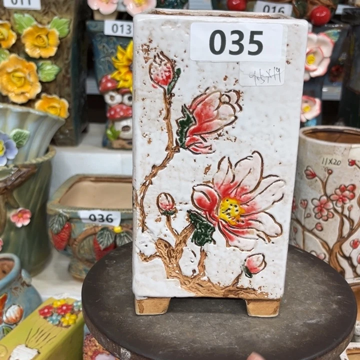 紫砂花盆粗陶材质多肉花盆