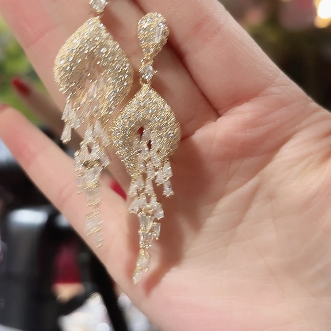 琉璃纯铜合金耳钉