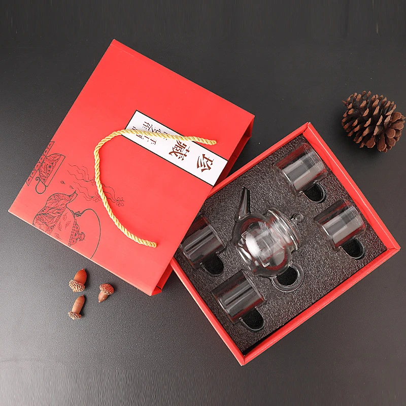 耐热玻璃茶具套装礼盒耐热泡茶壶茶杯活动会销伴手礼