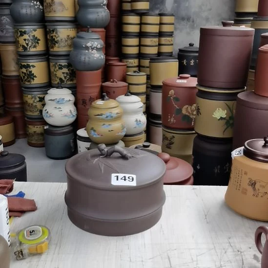 茶叶罐紫砂竹节四饼149