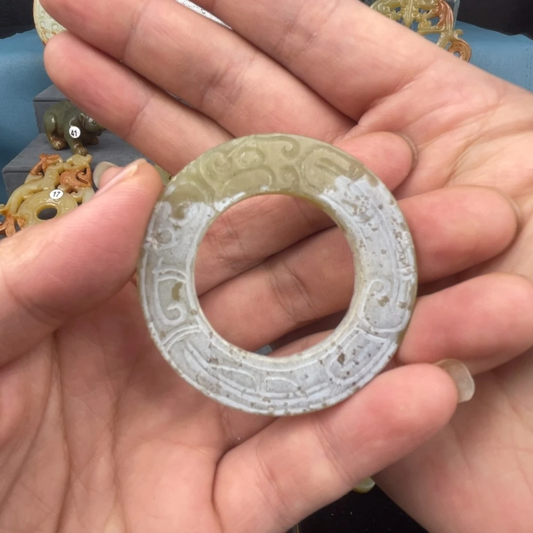 和田玉未镶嵌挂件4