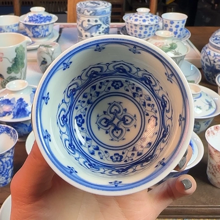 柴窑名窑口 宝相卢氏杯迷你