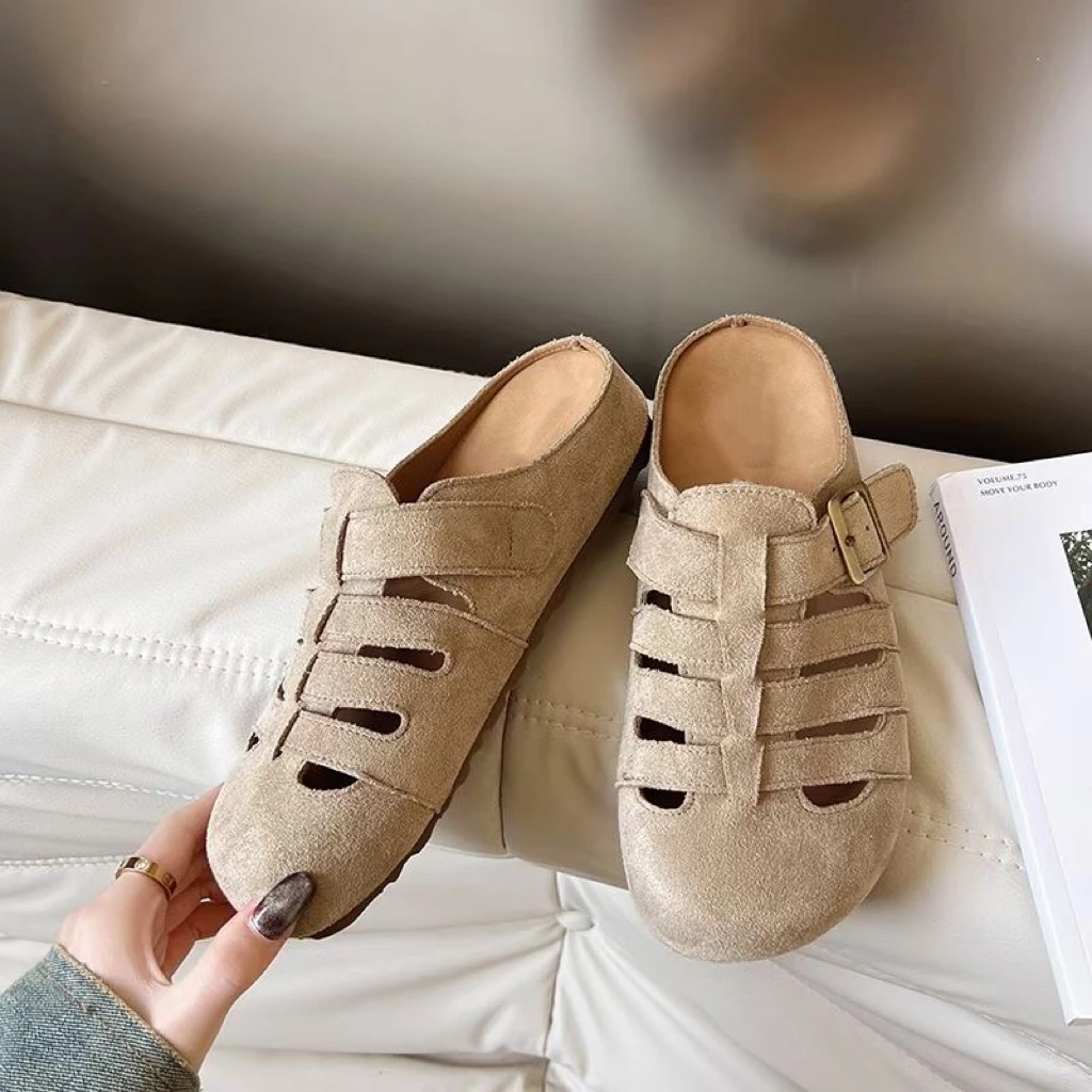 勃肯凉拖包头半拖鞋女2025夏季新款外穿懒人一脚蹬罗马勃肯半拖鞋