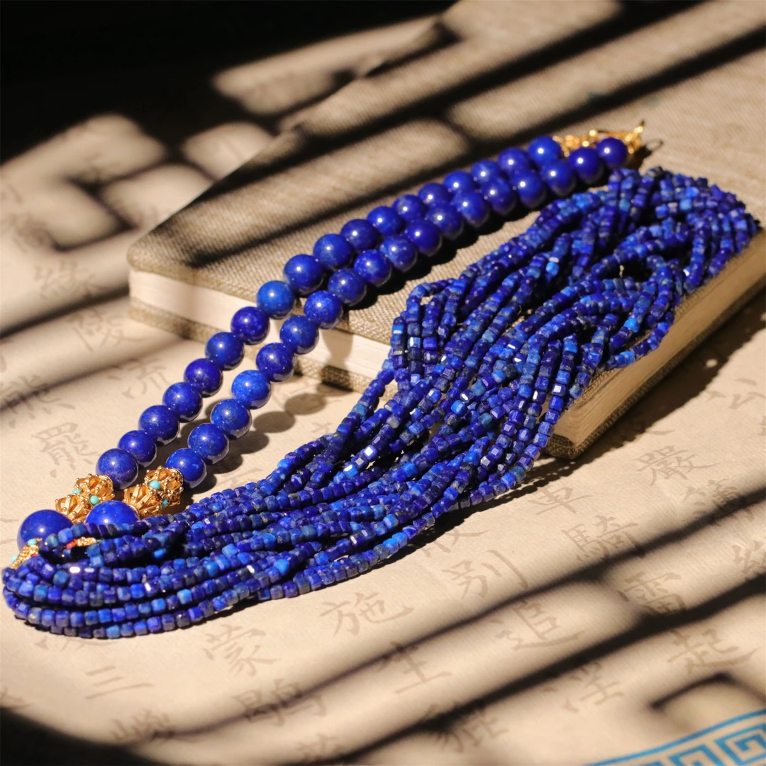 【泓贝珠宝-L887】青金石设计款气质复古项链