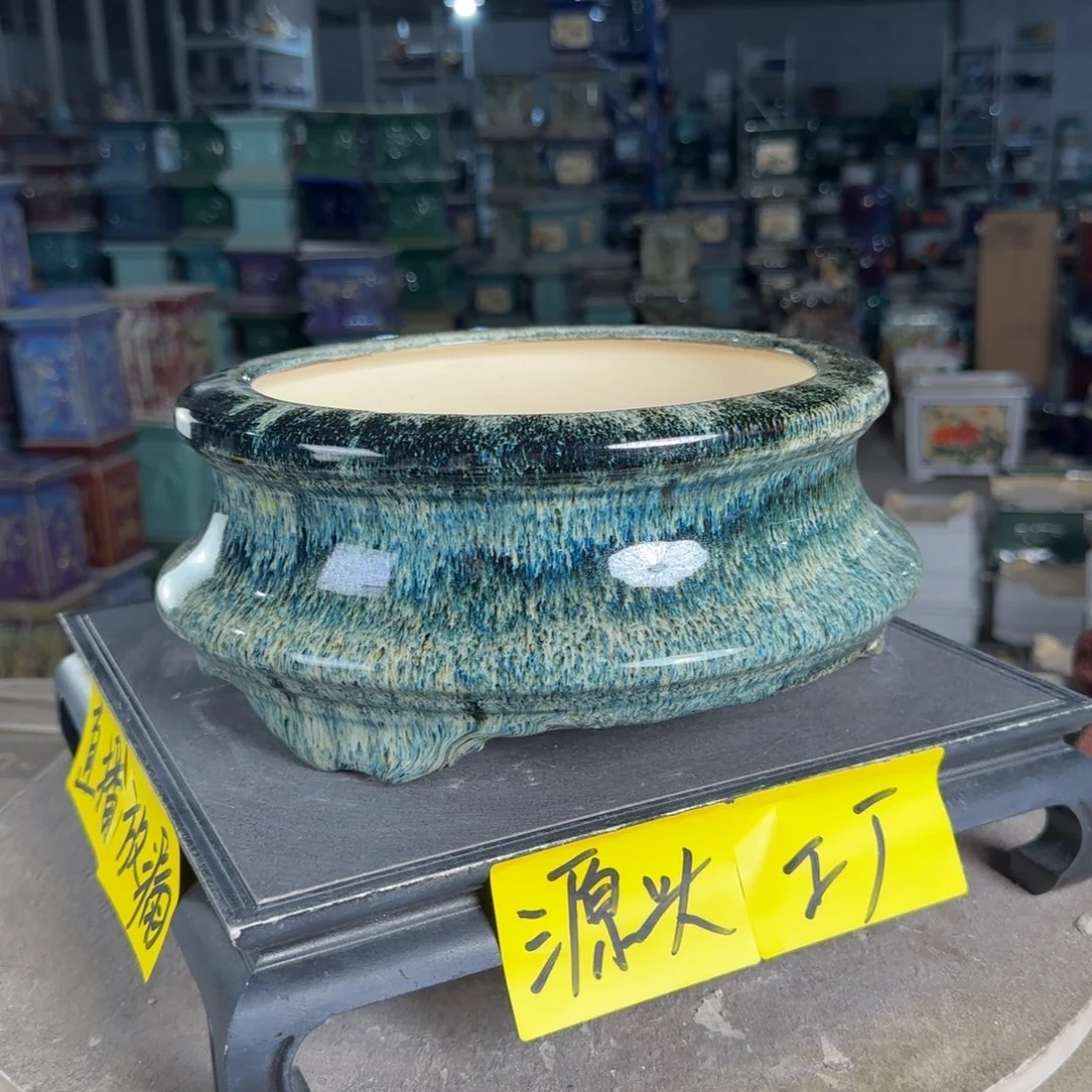 石湾花盆内口20，内深8微瑕599