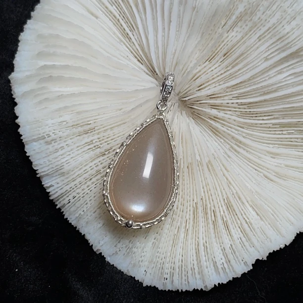 手工制作月色眼泪颈饰首饰编织（可碰水）