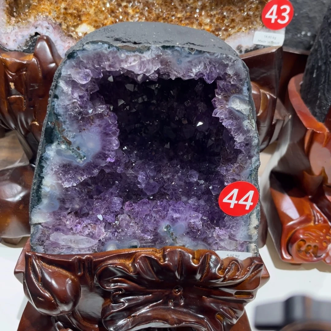 紫晶未镶嵌摆件水晶