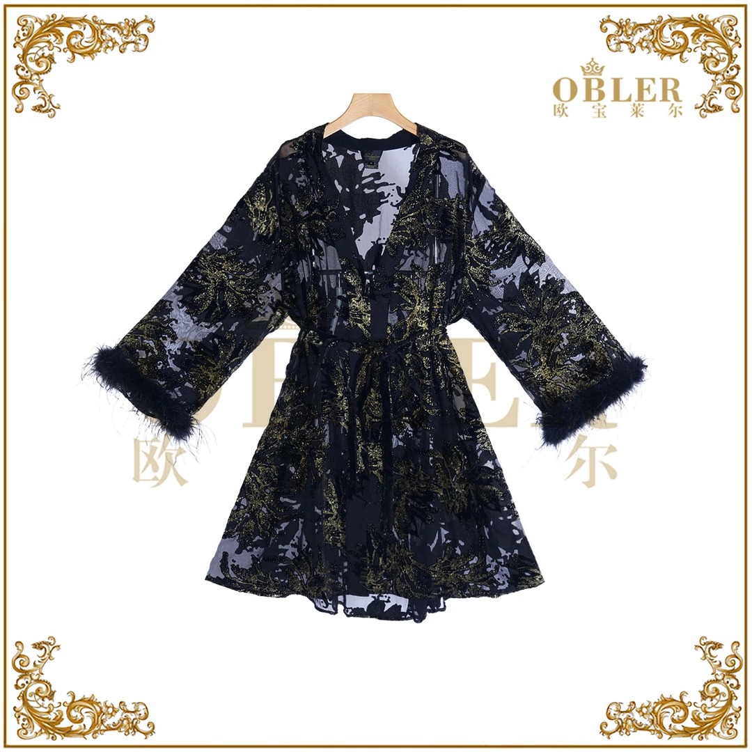 【欧宝莱尔】新款气质时尚轻奢重工女装外套305-A-25630