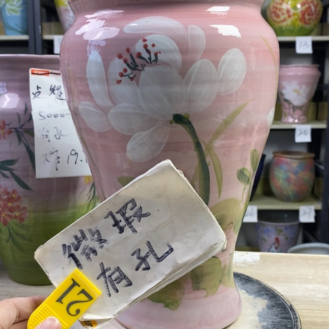 景德镇手工手绘陶瓷花盆