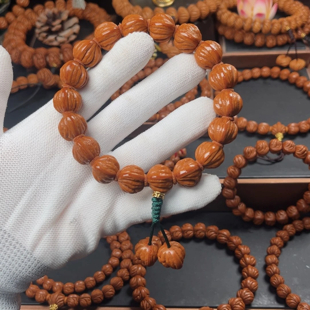 桃核吊坠15桃八棱手持