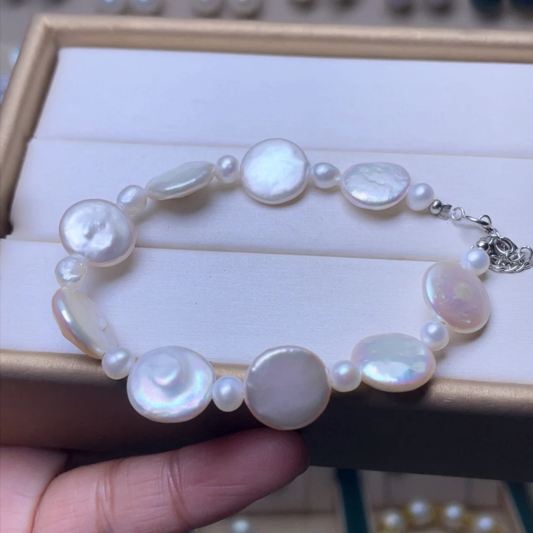 淡水珍珠手链银S925镶嵌