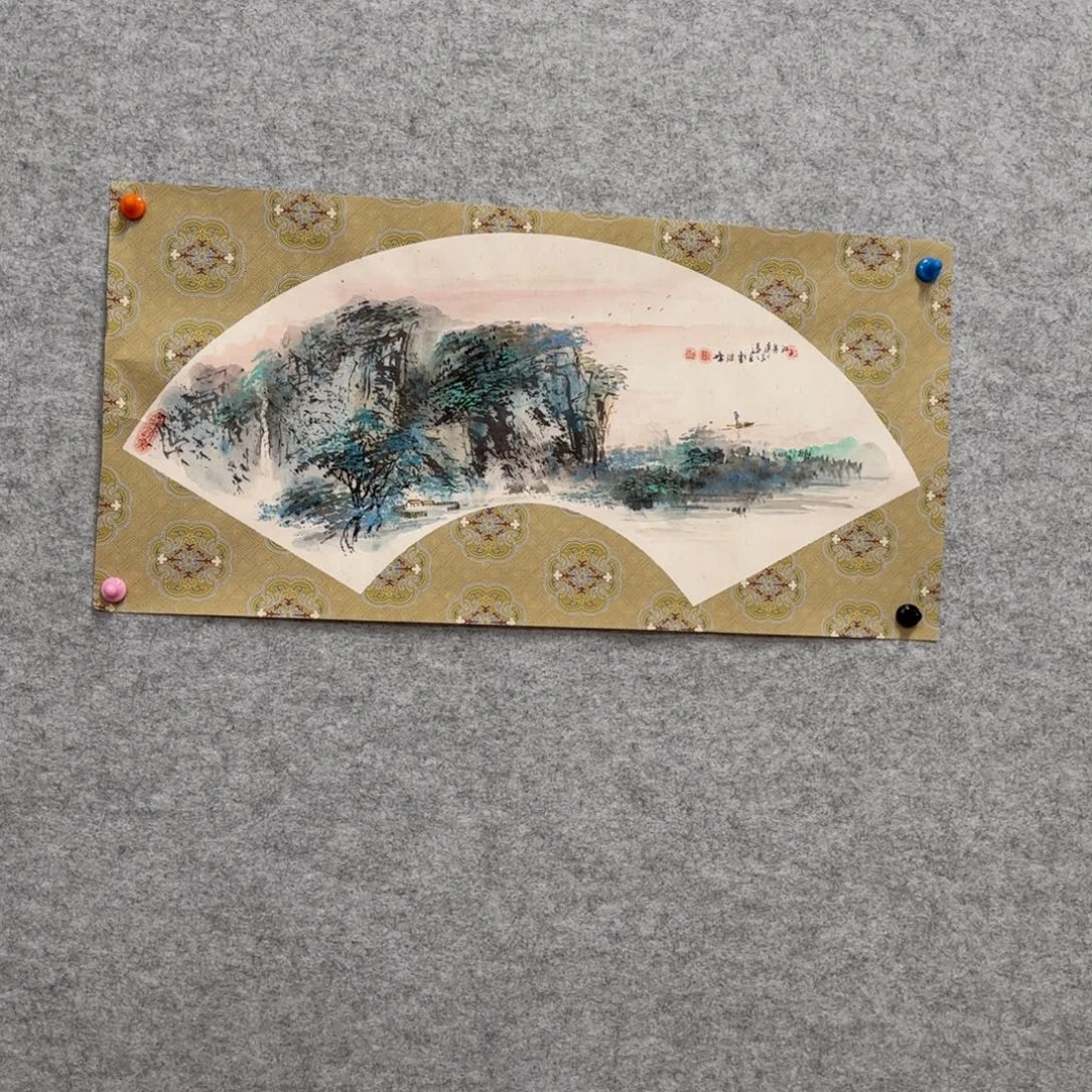 国画花鸟等图案为一体而