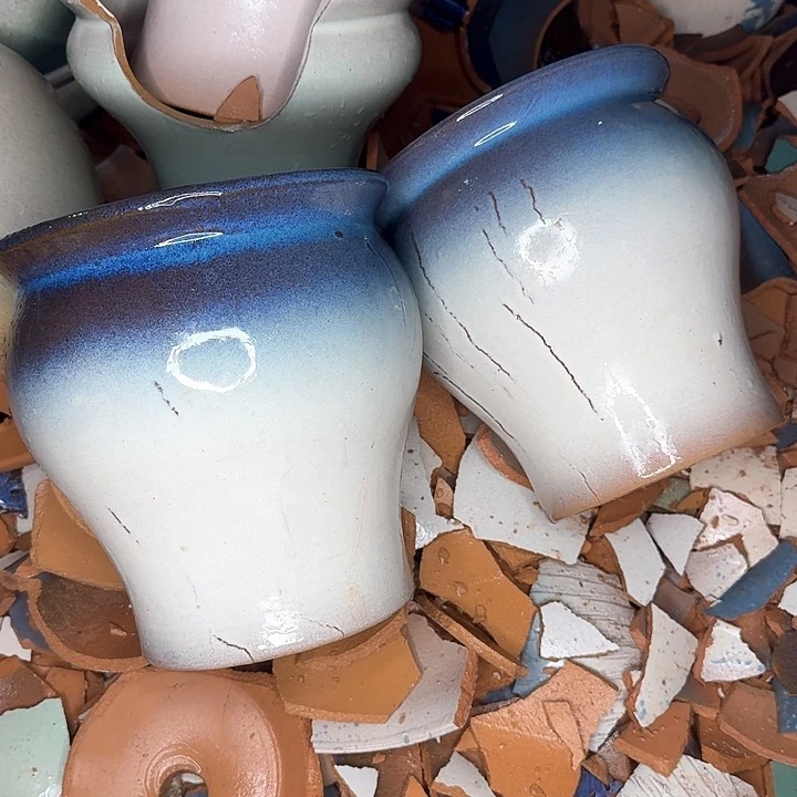 红陶微瑕花盆处理来啦