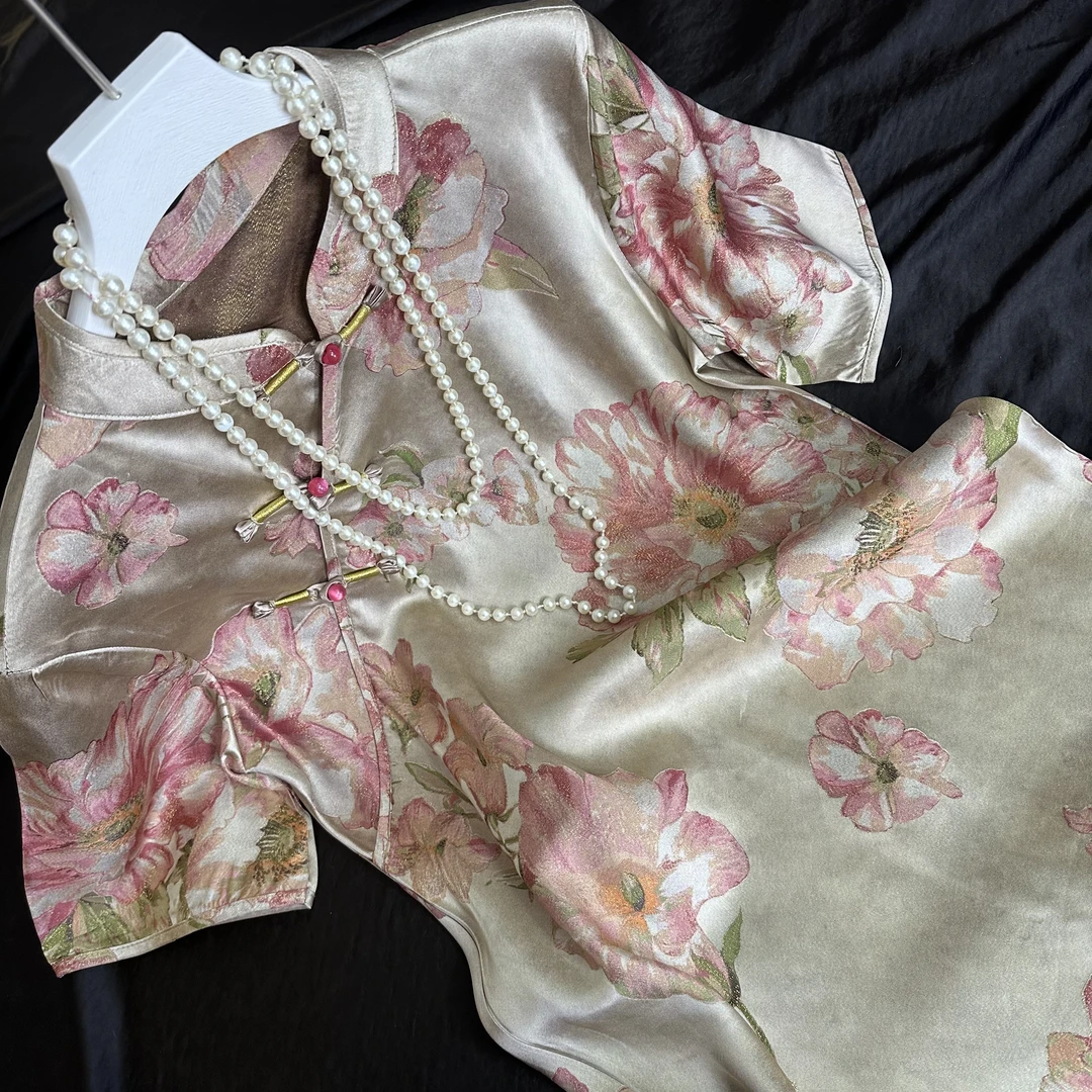 2605-常熟新中式【玉生烟】百搭气质日常鱼尾连衣裙